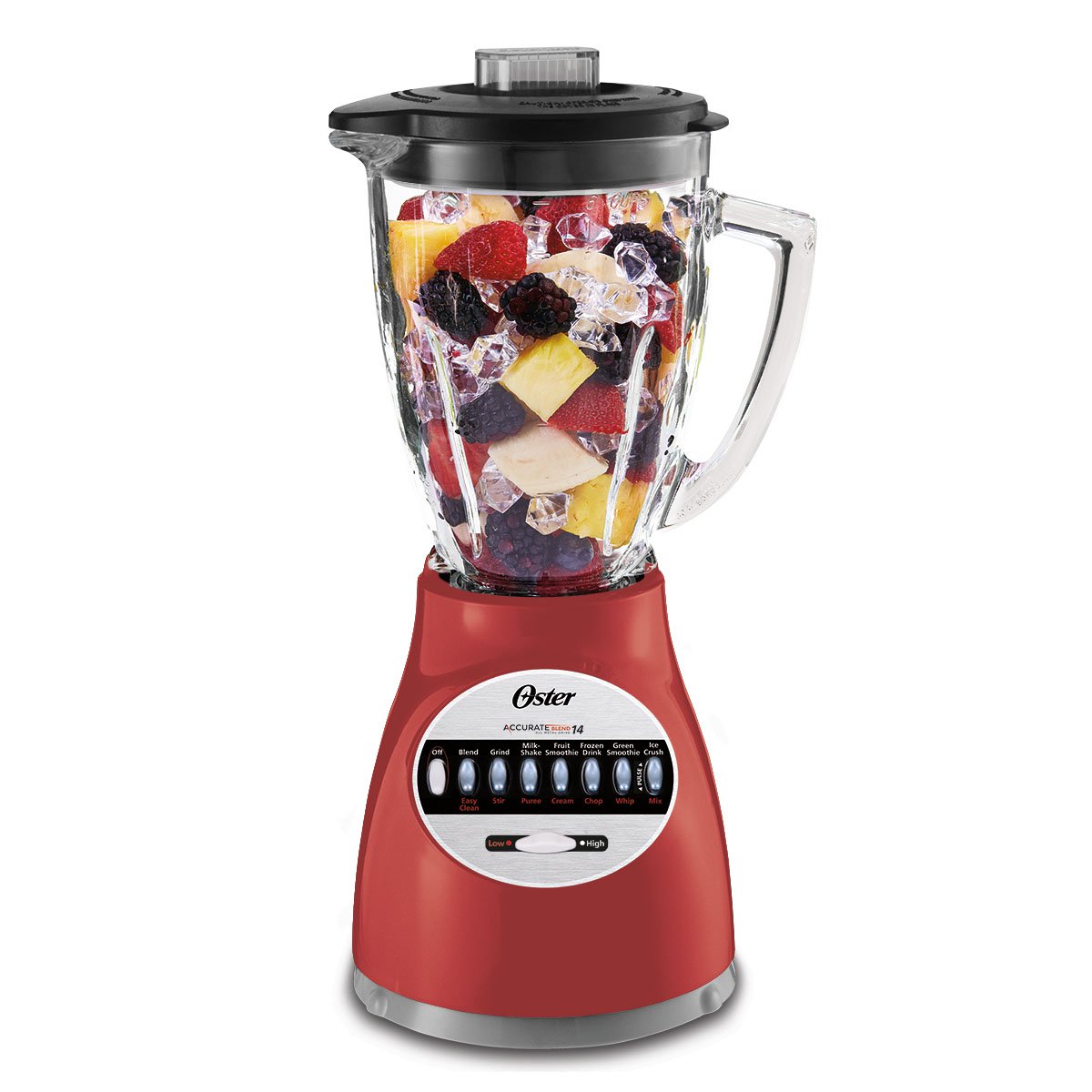 14-speed Accurate Countertop Blender, Red, 450 Watts – KindleCache