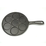 Cast Iron Plett Pancake Pan - Seven 2 Inch Pancake Cavities